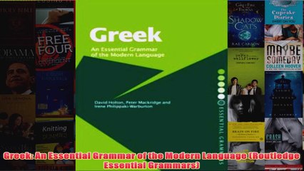 Greek An Essential Grammar of the Modern Language Routledge Essential Grammars