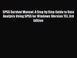 PDF Download SPSS Survival Manual: A Step by Step Guide to Data Analysis Using SPSS for Windows