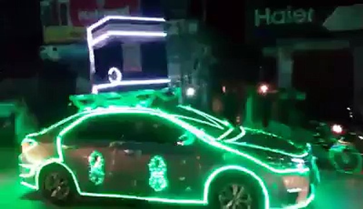 car designing modified with lights
