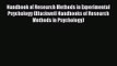 PDF Download Handbook of Research Methods in Experimental Psychology (Blackwell Handbooks of