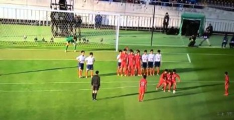 Japonya'da İzleyenleri Hayrete Düşüren Frikik Golü