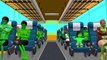 Batman Hulk Ironman Cartoons Wheels On The Bus Go Round And Round Nursery Rhymes for Children 3D