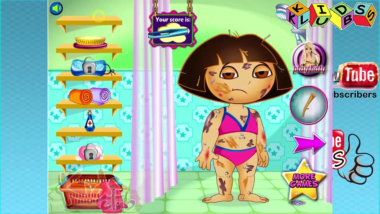 Dora The Explorer - Messy Dora | Kids And Baby Gameplay