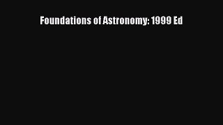 PDF Download Foundations of Astronomy: 1999 Ed PDF Online