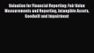 Valuation for Financial Reporting: Fair Value Measurements and Reporting Intangible Assets