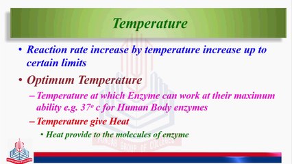 Factors Effecting Reaction Rate ( Temperature  &  PH)