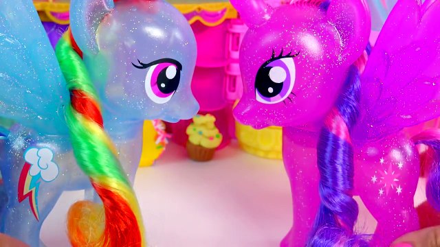 Rainbow Dash Princess Twilight Sparkle Glitter MLP My Little Pony Friends Forever Style