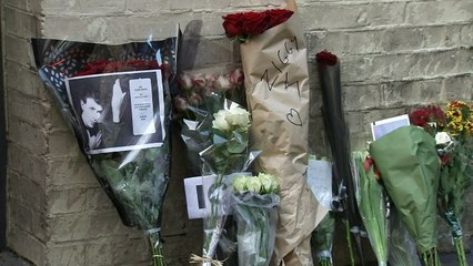 Bowie fans lay flowers at Ziggy Stardust plaque