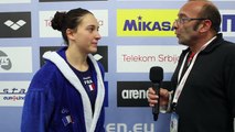 FFN - Euro de water-polo: Interview d'Estelle Millot après France-Italie