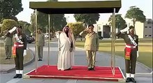 Saudi Defence Minister arrives at GHQ and received by General Raheel Sharif