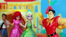 Elsa Frozen Snow White Parody Play-Doh Disney Princess Belle 7 Dwarfs Princesses Castle To