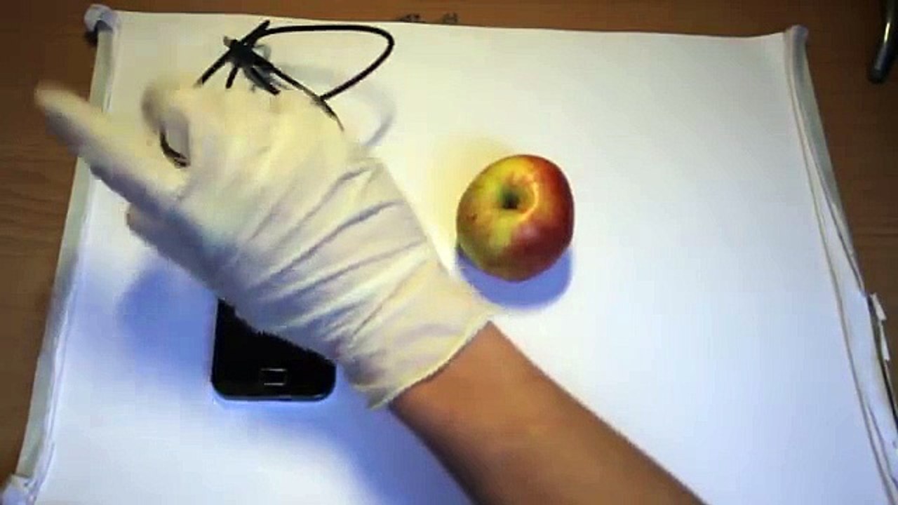 Charging Phone with a fruit
