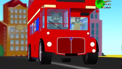 The Wheels on the Bus Go Round and Round | English Nursery rhyme for children 3d cartoon Animation