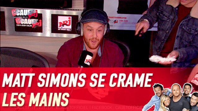 Matt Simons se crame les mains avec des oeufs - C'Cauet sur NRJ