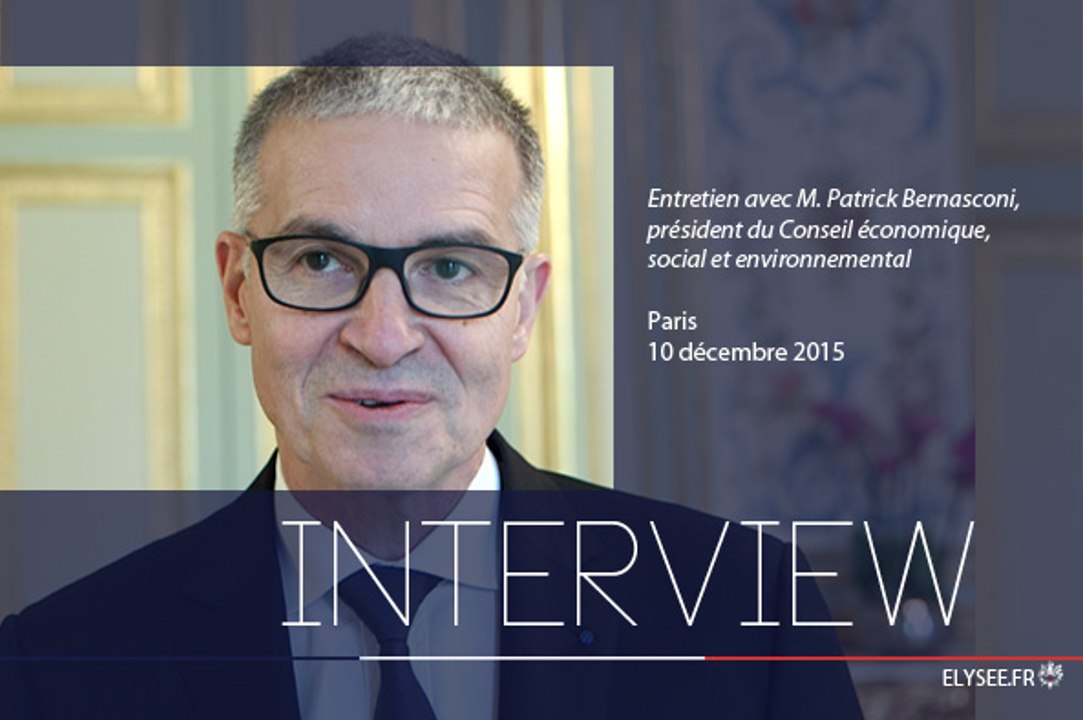 [INTERVIEW] Entretien avec M. Patrick Bernasconi, président du Conseil économique, social et environnemental