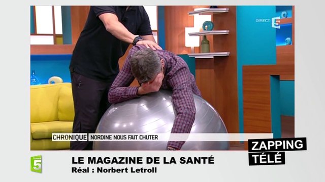 Michel Cymès fait des galipettes en direct : Ne me touchez pas les fesses !