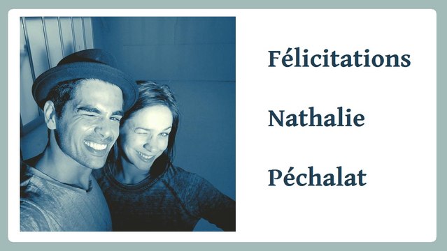 Nathalie Péchalat reçoit les félicitations de Christophe Licata !