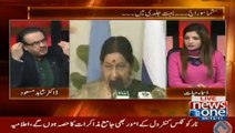 Dr Shahid Masood bashes Nawaz Shareef for giving Sushma Sweraj head of state protocol and in return she gave nothing