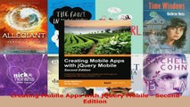 Read  Creating Mobile Apps with jQuery Mobile  Second Edition Ebook Free