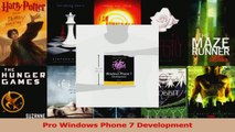 Read  Pro Windows Phone 7 Development Ebook Free