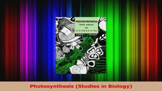 PDF Download  Photosynthesis Studies in Biology PDF Online