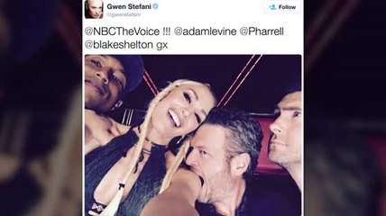 Shelton Playfully Bites Gwen Stefani