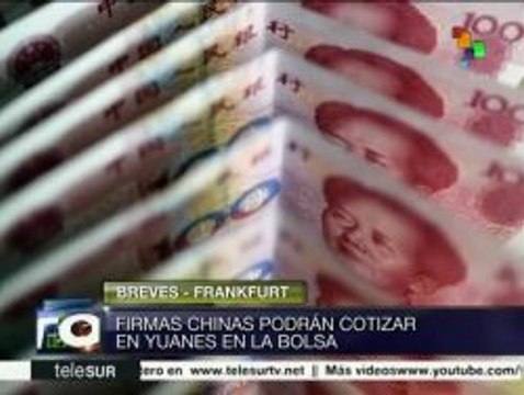 Alemania: empresas chinas podrán cotizar en yuanes