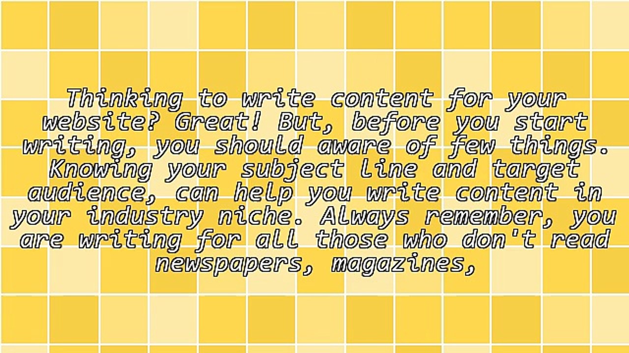 How to Write Content for the Website
