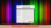 Read  Implementing Cisco IOS Network Security IINS 640554 Foundation Learning Guide 2nd Ebook Free