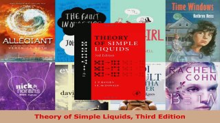 Read  Theory of Simple Liquids Third Edition Ebook Free