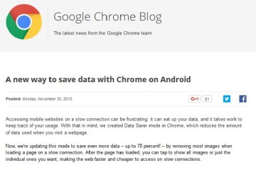 Nuevo modo de ahorro de datos para Google Chrome