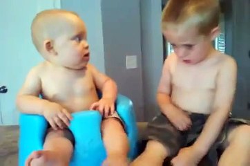 Cute Baby Brothers Fighting 2016