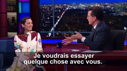 "Qui a pété" demande Marion Cotillard à la télé américaine