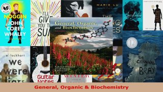 Read  General Organic  Biochemistry Ebook Free