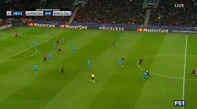 Lionel Messi Goal 0-1 Bayer Leverkusen vs Barcelona
