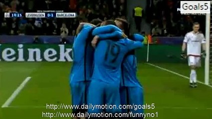 Lionel Messi Goal Leverkusen 0 - 1 Barcelona Champions League 9-12-2015