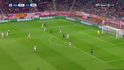 Olivier Giroud Goal - Olympiakos Piraeus 0-1 Arsenal - 09-12-2015