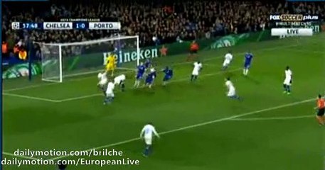 Willian Super Free KICK Chelsea 1 - 0 Porto (UCL) 2015