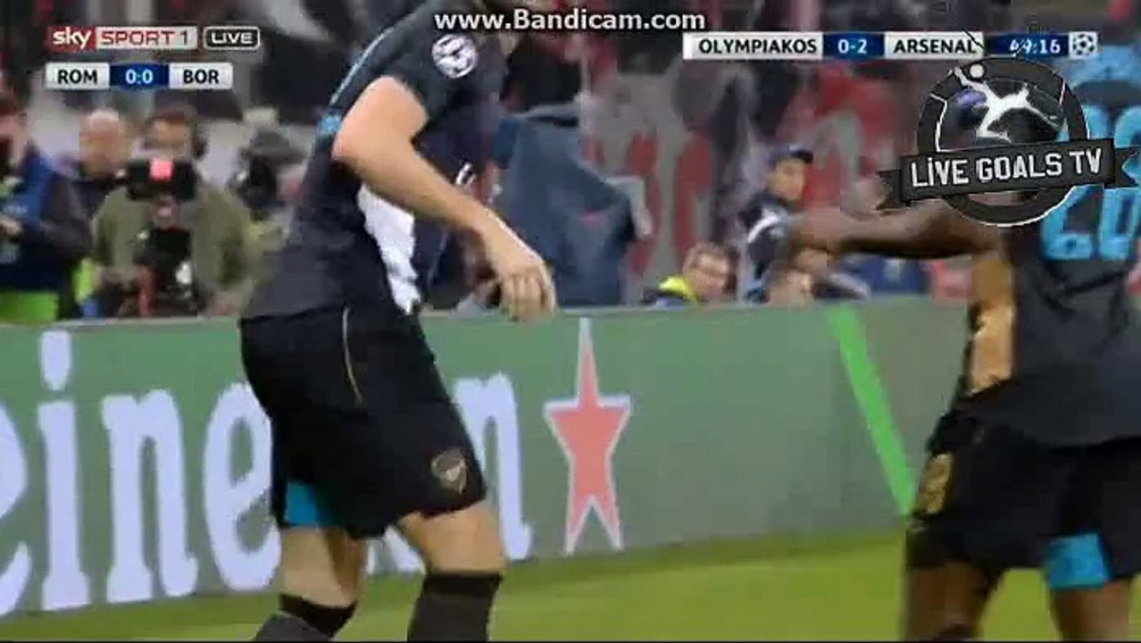 Olivier Giroud Great Goal - Olympiakos 0-2 Arsenal - Champions League - 09.12.2015