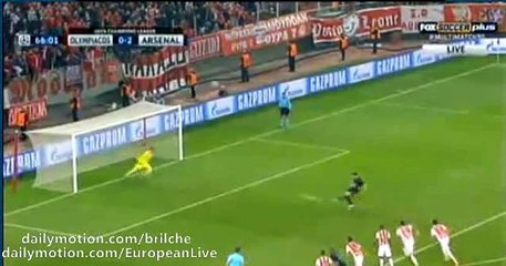 Olivier Giroud Hattrick Goal Olympiakos 0 - 3 Arsenal (UCL) 2015