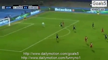 Robert Lewandowski 2 nd Goal Dinamo Zagreb 0 - 2 Bayern Champions League 9-12-2015