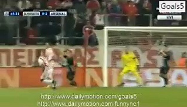 Olivier Giroud 3 rd Goal Olympiakos 0 - 3 Arsenal Champions League 9-12-2015