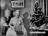 1950s SYLVANIA SKYLARK PORTABLE RADIO CHRISTMAS COMMERCIAL