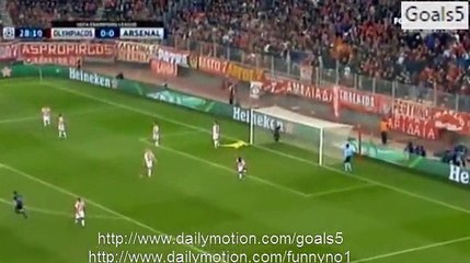 Olympiakos 0 - 3 Arsenal All Goals and Highlights Champions League 9-12-2015