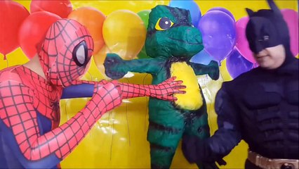 سبايدرمان باتمان و عالم الديناصورات ألعاب أطفال Spiderman Batman Jurassic World
