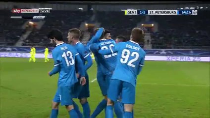 All Goals - Gent 2-1 Zenit Petersburg - 09-12-2015 [gol] Group Stage