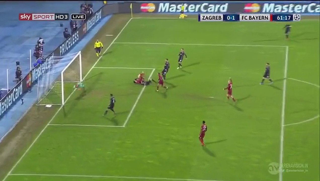 Eng Subbed - All Goals -NK Dinamo Zagreb 0-3 Bayern München-09/12/15