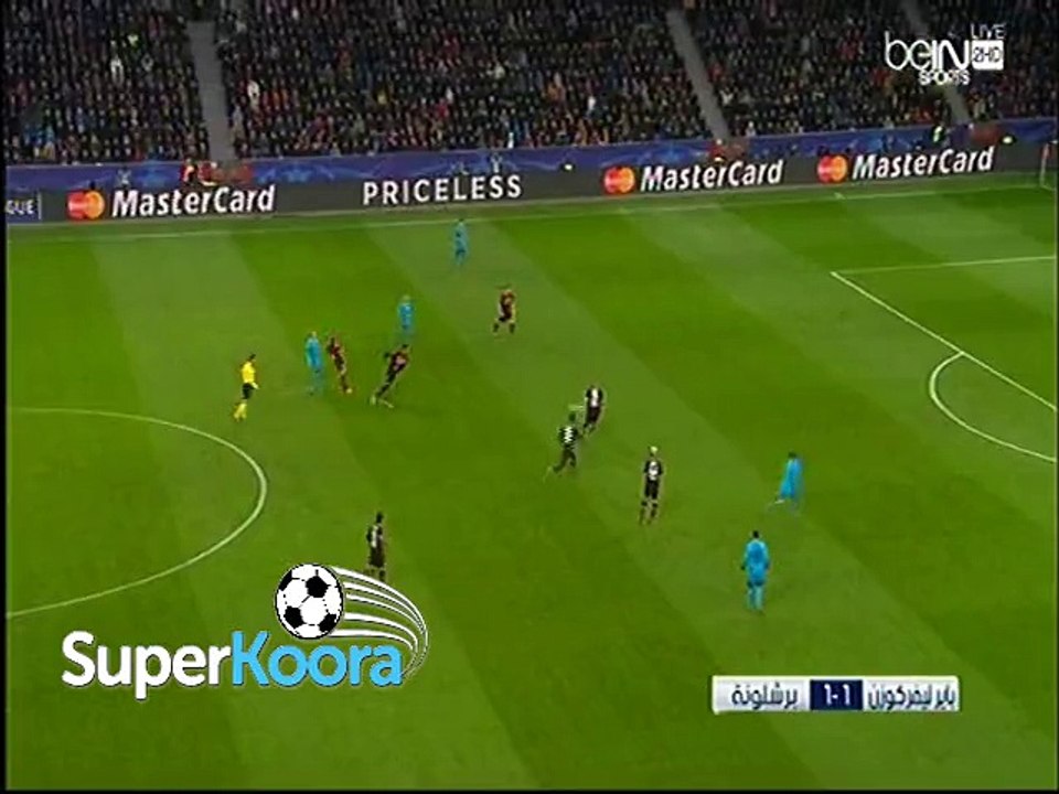 اهداف مباراة ( باير ليفركوزن  1-1 برشلونة  ) دوري ابطال اوروبا