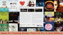 Read  Apple Pro Training Series Final Cut Pro X 2nd Edition Ebook Free