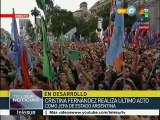 Cristina Fernández realiza último acto como pdta. de Argentina